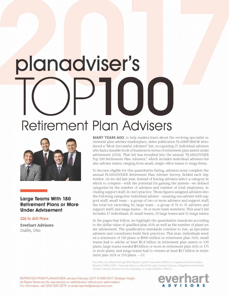 PlanAdvisers 2017 Top 100