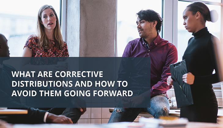 What is a corrective distribution and how to avoid them going forward text graphic.