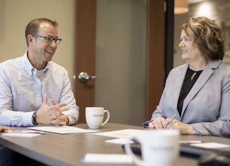 An Everhart Advisors meeting in-progress.